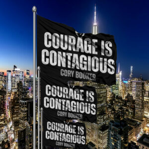 Cory Booker Courage Is Contagious Flag