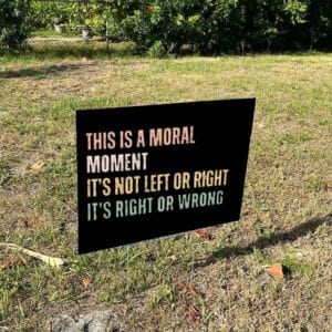 Cory Booker Moral Moment Yard Sign