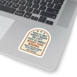 Cory Booker Quote Kiss-Cut Stickers, Senate Filibuster Sticker, Political Activist Decal, Motivational Quote, Laptop Sticker