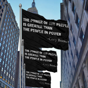 Cory Booker Quote Power Of The People, Senator Cory Booker Flag