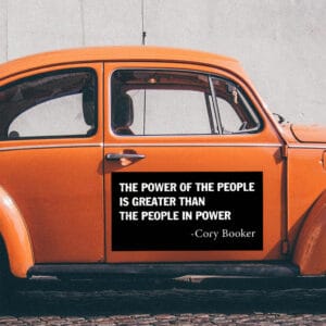 Cory Booker Quote Power Of The People, Senator Cory Booker Sticker