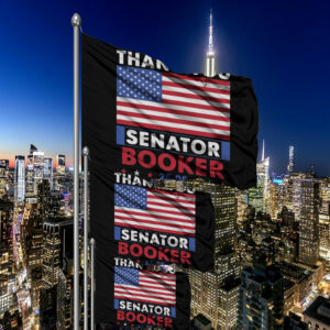 Defend Democracy Resist, Thank You Cory Booker Flag