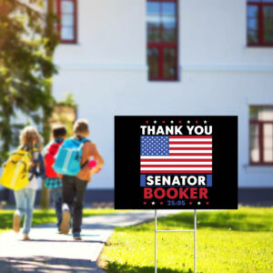 Defend Democracy Resist, Thank You Cory Booker Yard Sign