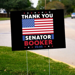 Defend Democracy Resist, Thank You Cory Booker Yard Sign