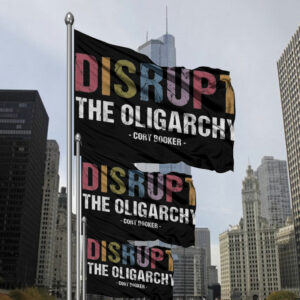 Disrupt The Oligarchy Cory Booker Resist Flag