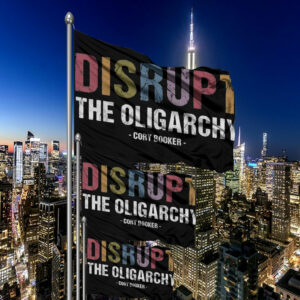 Disrupt The Oligarchy Cory Booker Resist Flag