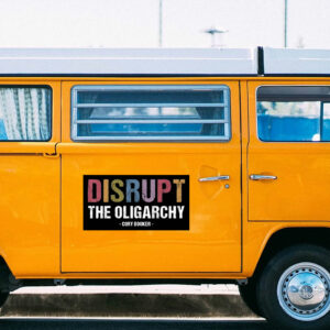 Disrupt The Oligarchy Cory Booker Resist Sticker