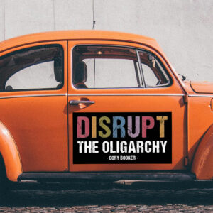 Disrupt The Oligarchy Cory Booker Resist Sticker