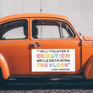 Fight The Oligarchy, Cory Booker Sticker