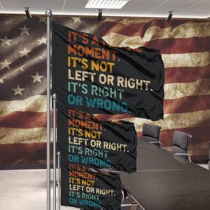 It's A Moral Moment It's Not Left Or Right It's Right Or Wrong Cory Booker Anti Trump Flag