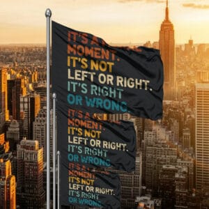 It's A Moral Moment It's Not Left Or Right It's Right Or Wrong Cory Booker Anti Trump Flag