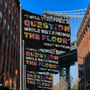 Official Cory Booker, Fight The Oligarchy Flag