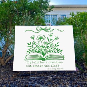 Sen Cory Booker I Yield For A Question But Retain The Floor Democrat Yard Sign