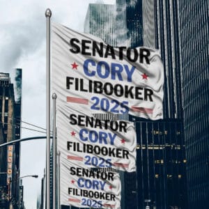 Senator Cory Booker Filibuster 2025 Flag