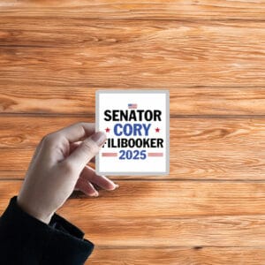 Senator Cory Booker Filibuster 2025 Sticker