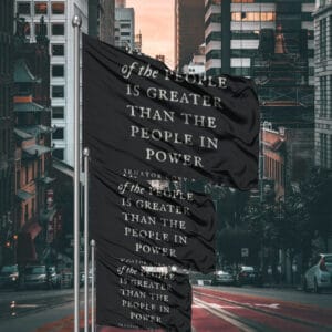 Senator Cory Booker, The power of the people is greater than the people in power Flag