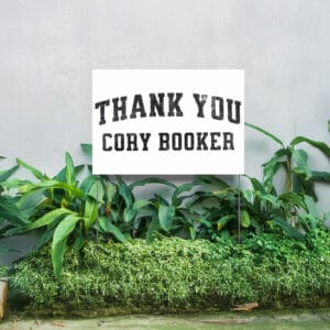 Thank You Cory Booker Yard Sign