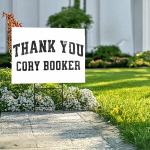 Thank You Cory Booker Yard Sign